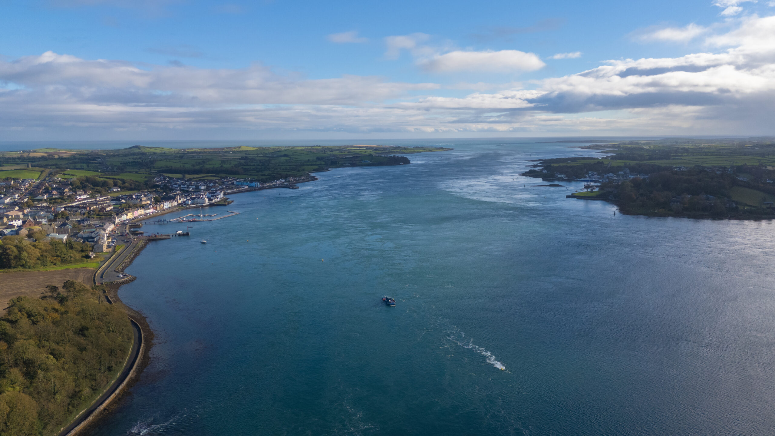 X-Flow test platform deployed at the Queens Marine Laboratory QML Tidal Test Site in Strangford Lough Northern Ireland